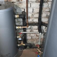 Buffer and DHW tank installation