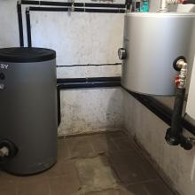 Buffer and DHW tank installation